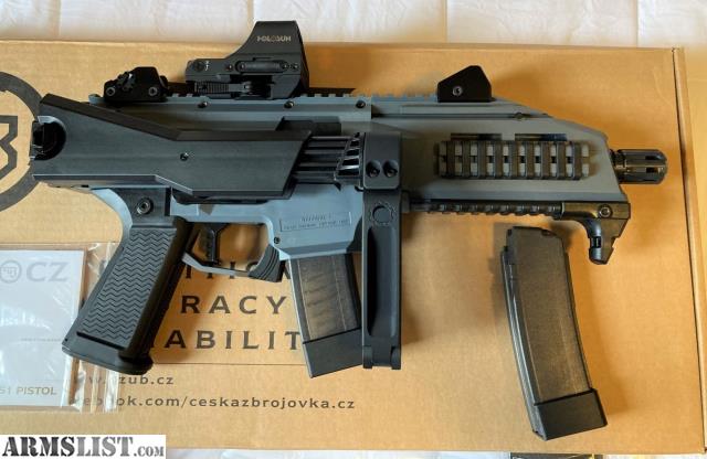 CZ Scorpion EVO 3 S1 9mm Pistol with Battleship Grey