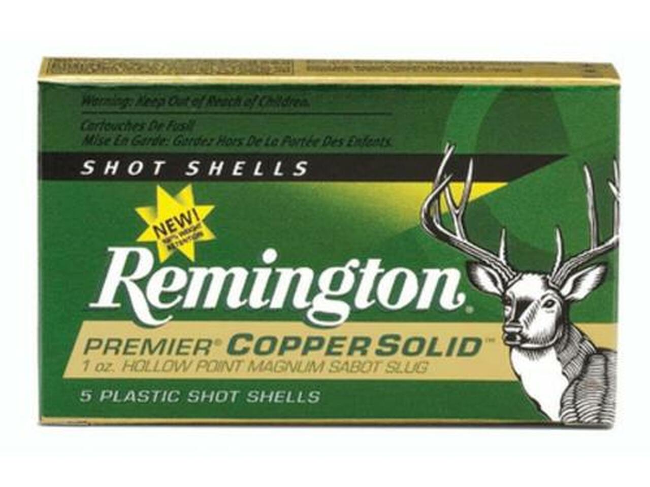 Remington Premier Copper 12 Gauge 3" Copper Solid Sabot Slugs