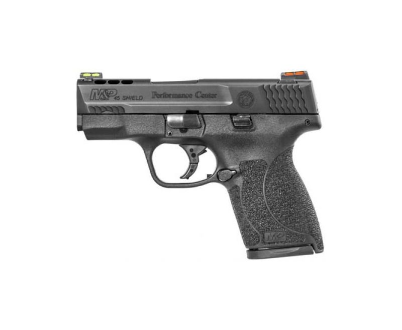 Smith and Wesson M&amp;P Shield Performance Center Black .45ACP 3.3-inch 7rd Fixed Night Sights