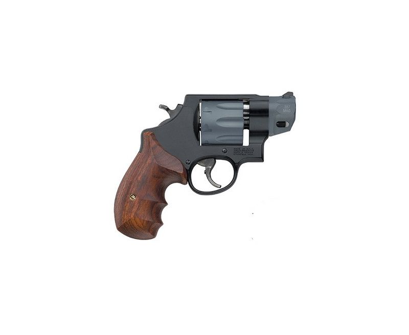 Smith &amp; Wesson Black 327 Performance Center 357 Mag 2 Inch 8rd Wood Grip