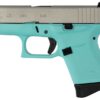 Glock G43 Subcompact Robin’s Egg Blue 9mm 3.39″ Barrel 6-Rounds Fixed Sights