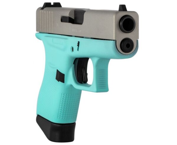 Glock G43 Subcompact Robin’s Egg Blue 9mm 3.39″ Barrel 6-Rounds Fixed Sights