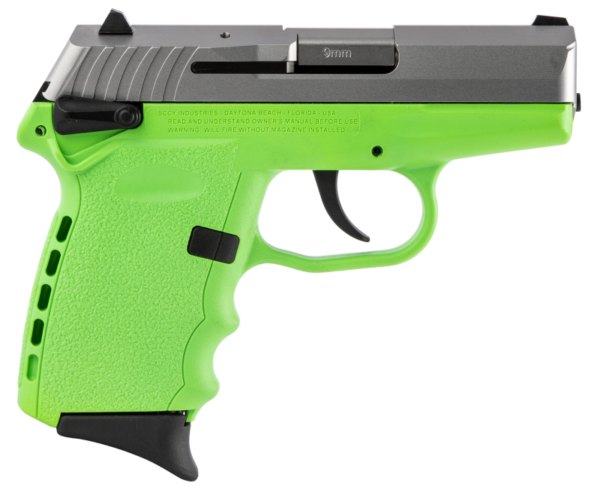 SCCY CPX-1 Carbon Lime Green / Stainless 9mm 3.1″ Barrel 10-Rounds