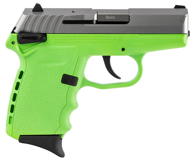 SCCY CPX-1 Carbon Lime Green / Stainless 9mm 3.1″ Barrel 10-Rounds