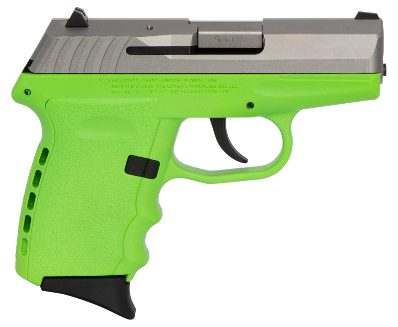 SCCY CPX-2 Carbon Lime Green 9mm 3.1″ Barrel 10-Rounds