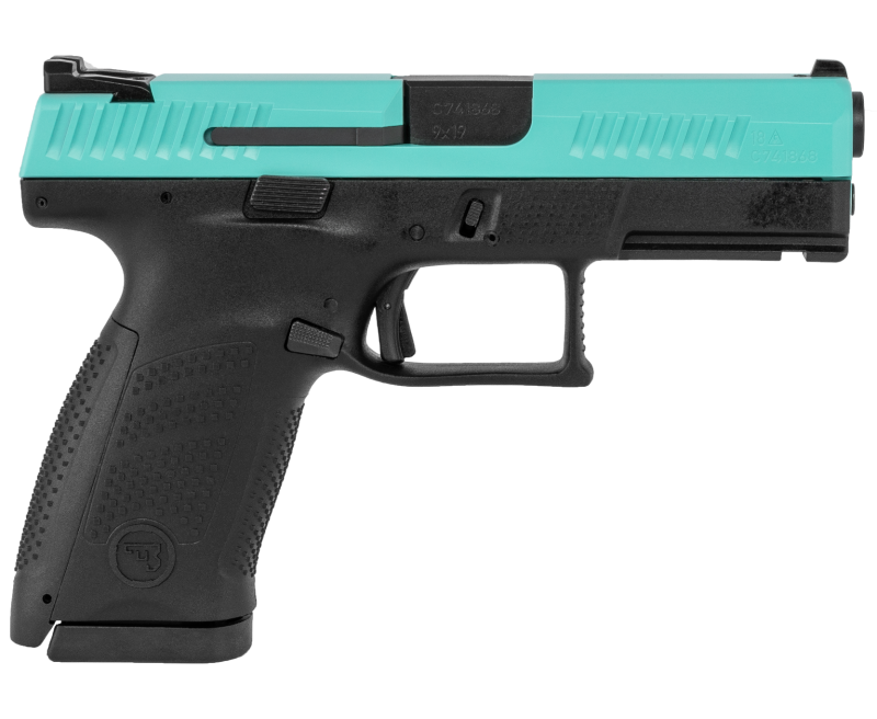 CZ P-10 C Robin’s Egg Blue 9mm 4.02″ Barrel 15-Rounds 3-Dot Fixed Sights