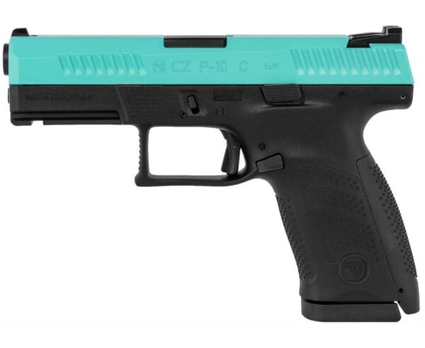 CZ P-10 C Robin’s Egg Blue 9mm 4.02″ Barrel 15-Rounds 3-Dot Fixed Sights