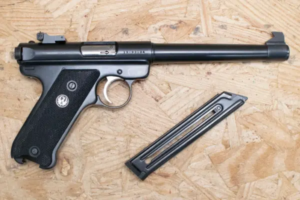 Ruger Mark II Target 22 LR Police Trade-In Pistol with Bull