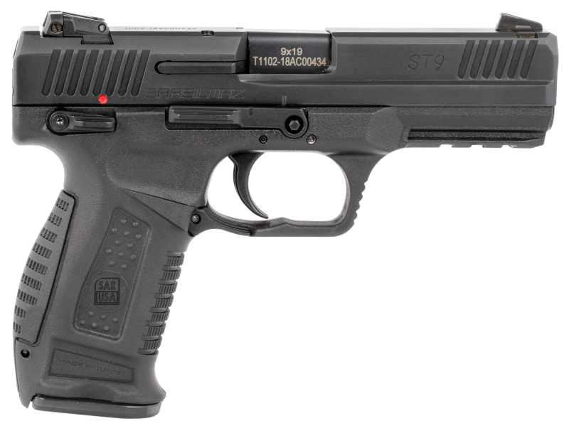 SAR USA ST9 Pistol 9mm 4.5″ Barrel 17-Rounds 3-Dot Contrast Sights