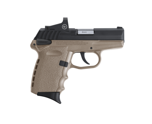 SCCY CPX-1 RD Flat Dark Earth / Black 9mm 3.1″ Barrel 10-Rounds CTS-1500 Red Dot Sight
