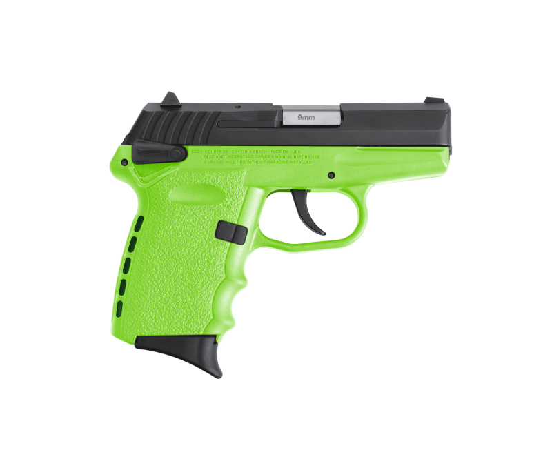 SCCY CPX-1 RD Lime Green / Black 9mm 3.1″ Barrel 10-Rounds CTS-1500 Reflex Sight