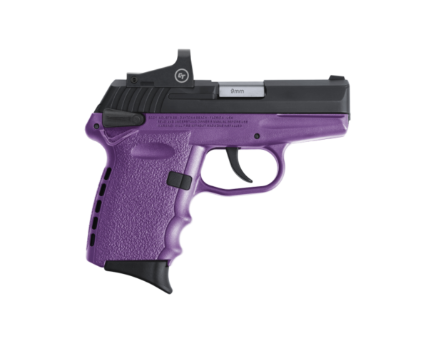 SCCY CPX-1 RD Purple / Black 9mm 3.1″ Barrel 10-Rounds CTS-1000 Reflex Sight