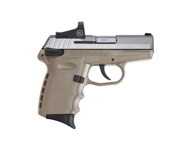 SCCY CPX-1 RD Flat Dark Earth / Stainless 9mm 3.1″ Barrel 10-Rounds CTS-1500 Red Dot Sight