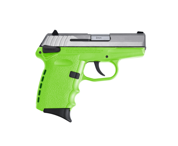 SCCY CPX-1 RD Lime Green / Stainless 9mm 3.1″ Barrel 10-Rounds CTS-1500 Reflex Sight