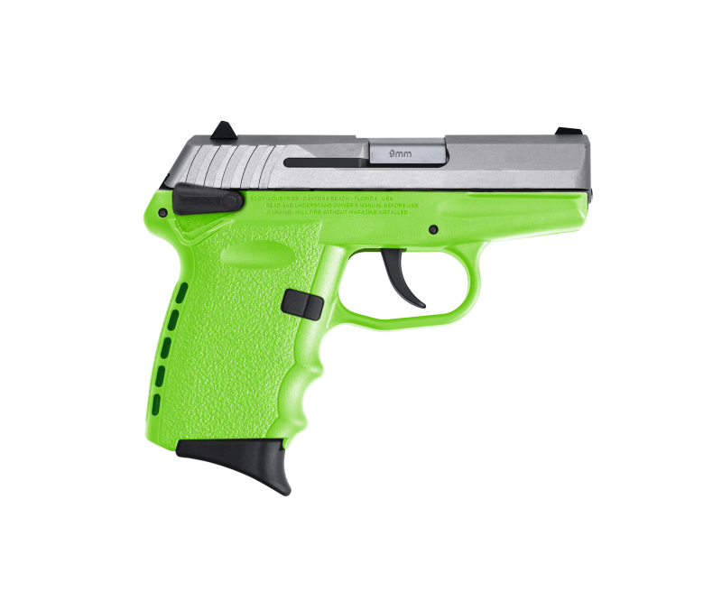 SCCY CPX-1 RD Lime Green / Stainless 9mm 3.1″ Barrel 10-Rounds CTS-1500 Reflex Sight