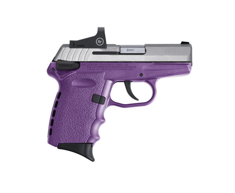 SCCY CPX-1 RD Purple / Stainless Steel 9mm 3.1″ Barrel 10-Rounds CTS-1500 Reflex Sight