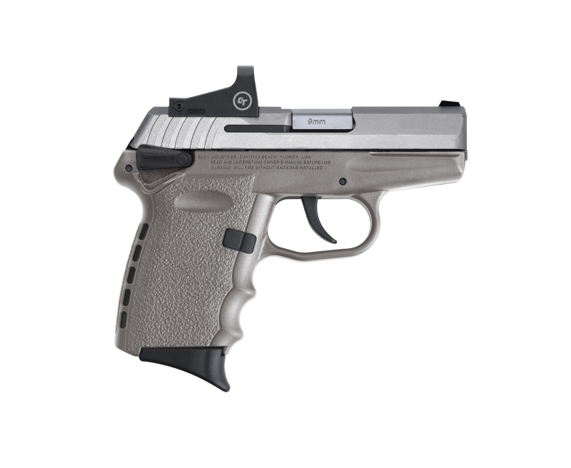 SCCY CPX-1 RD Stainless / Gray 9mm 3.1″ Barrel 10-Rounds CTS-1500 Reflex Sight