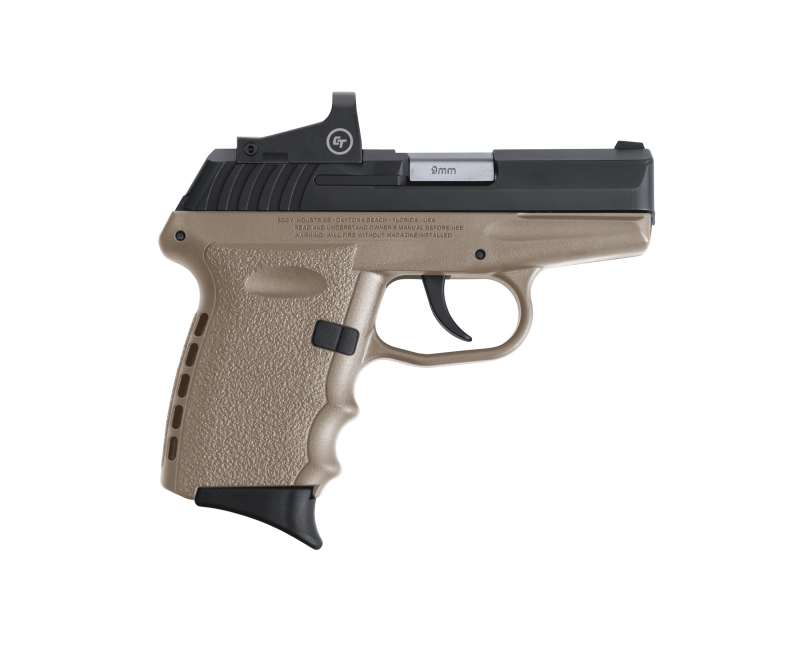 SCCY CPX-2 RD Flat Dark Earth / Black 9mm 3.1″ Barrel 10-Rounds CTS-1500 Red Dot