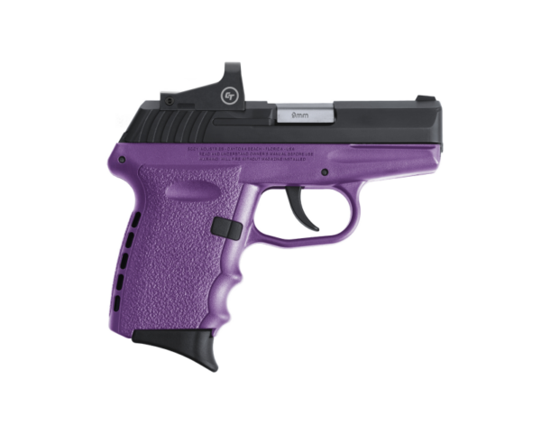 SCCY CPX-2 RD Purple / Black 9mm 3.1″ Barrel 10-Rounds CTS-1500 Reflex Sight