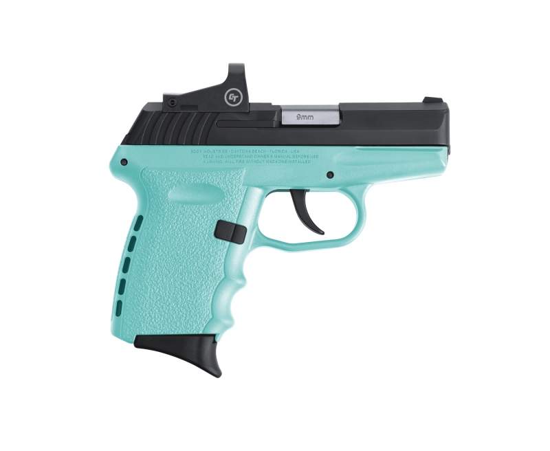 SCCY CPX-2 RD Robin’s Egg Blue 9mm 3.1″ Barrel 10-Rounds CTS-1500 Reflex Sight