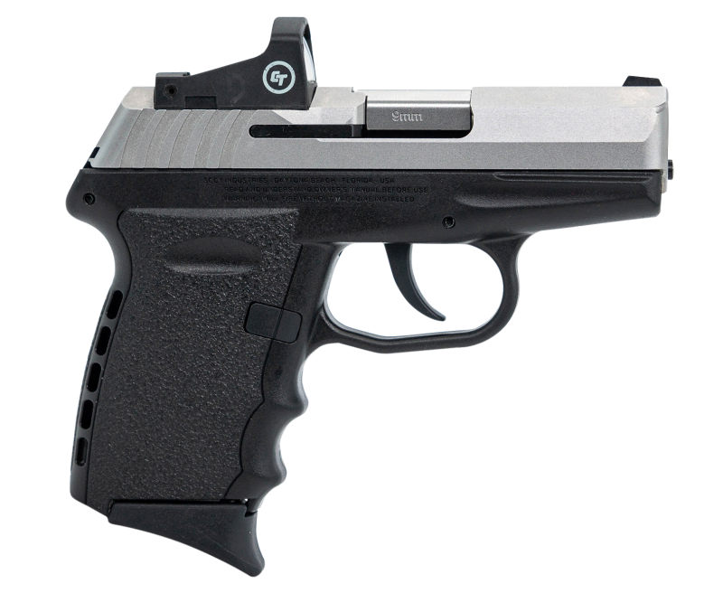 SCCY CPX-2 RD Stainless / Black 9mm 3.1″ Barrel 10-Rounds CTS-1500 Reflex Sight