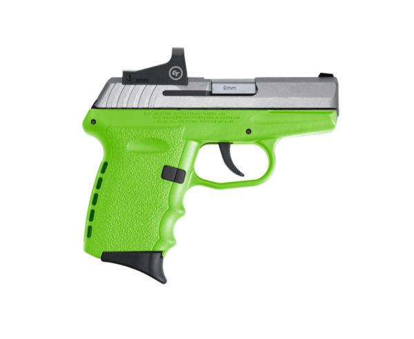 SCCY CPX-2 RD Lime Green / Stainless 9mm 3.1″ Barrel 10-Rounds CTS-1500 Reflex Sight