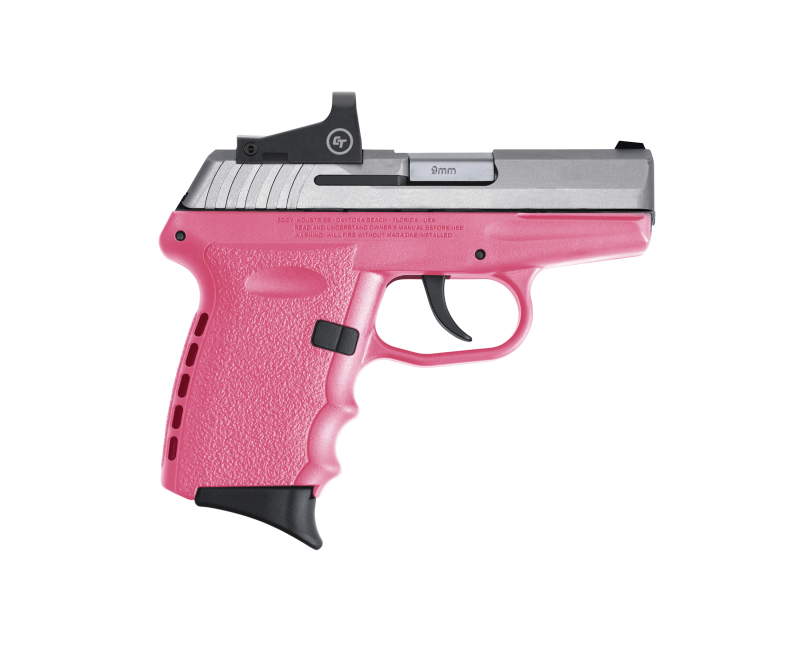 SCCY CPX-2 RD Pink / Stainless 9mm 3.1″ Barrel 10-Rounds CTS-1500 Reflex Sight