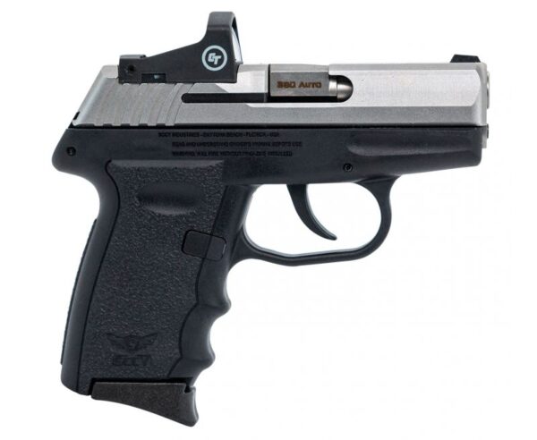 SCCY CPX-3 RD Stainless / Black .380 ACP 3.1″ Barrel 10-Rounds CTS-1500 Reflex Sight