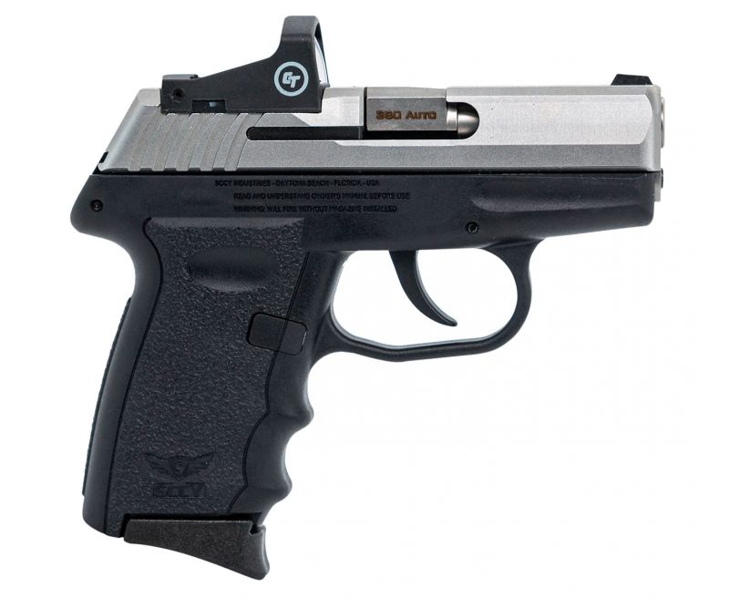 SCCY CPX-3 RD Stainless / Black .380 ACP 3.1″ Barrel 10-Rounds CTS-1500 Reflex Sight