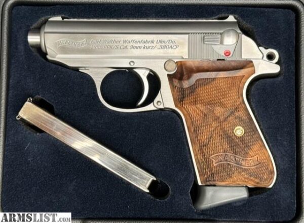 walther ppk/s stainless .380 acp 3.3″ barrel 7-rounds