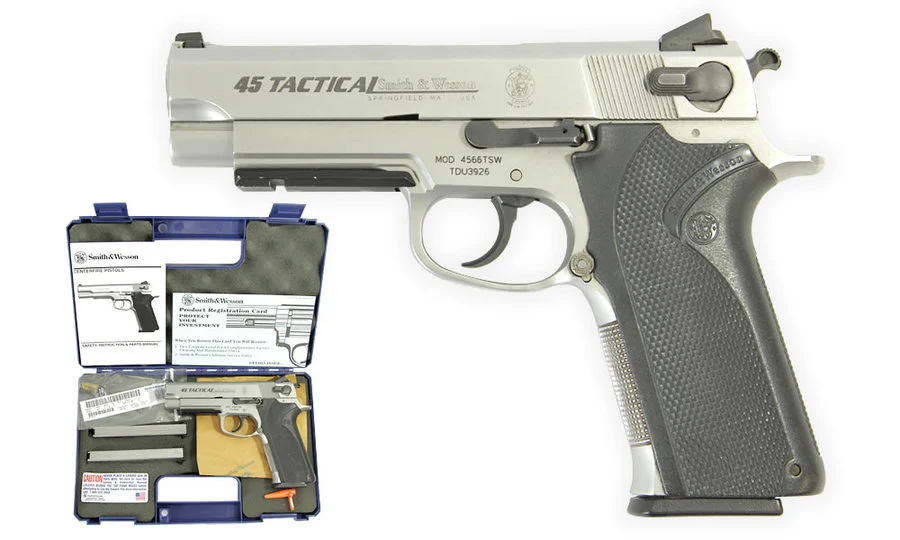 Smith &amp; Wesson 4566TSW 45 Auto Stainless Police Trades