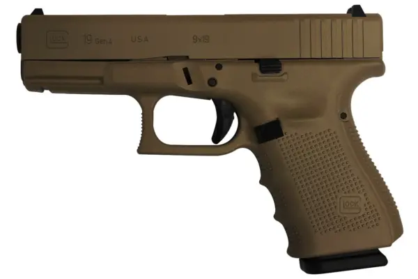 Glock 19 Gen4 9mm 15-Round Pistol with Hot Cerakote Burnt Bronze Finish