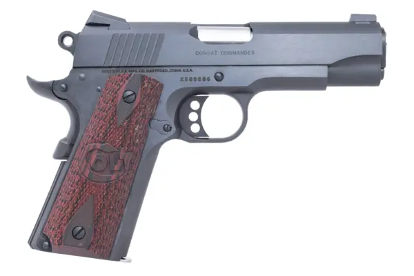 Colt Combat Commander 1911 45 ACP Pistol with Checkered Black Cherry