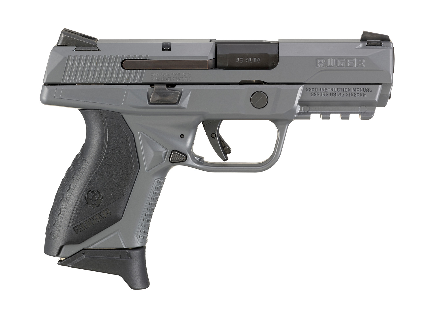 Ruger American Compact Gray .45 ACP 3.75″ Barrel 7-Rounds with 3-Dot Sights