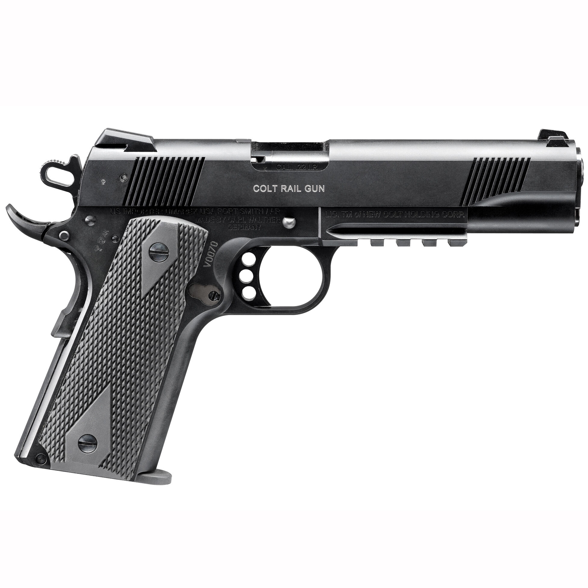 Walther Colt Government 1911 A1 22 LR Rail GUN 10 Round Model