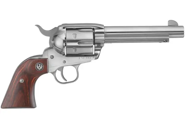 Ruger Vaquero Stainless 357 Magnum Revolver with Birdshead Black Laminate Grips
