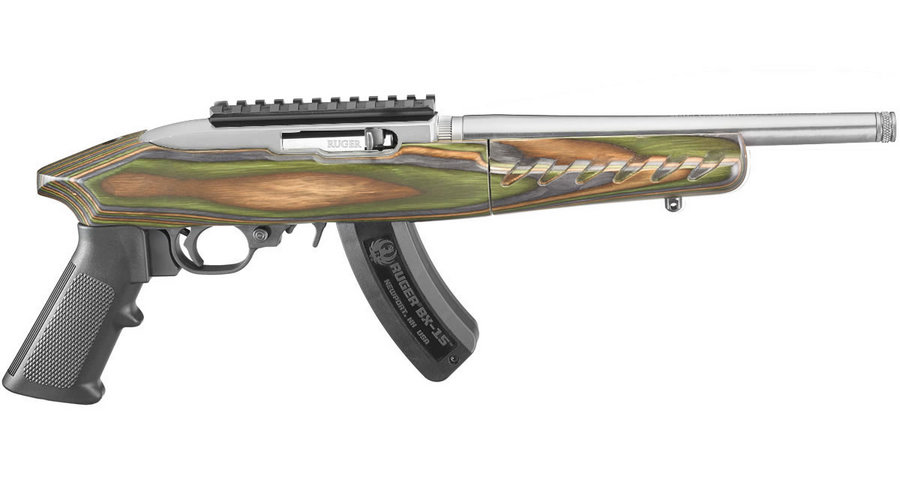 Ruger Stainless 22 Charger Takedown 22 LR with Green