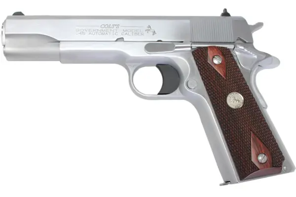 Colt Government Model 45ACP Hard Chrome 1911 Pistol