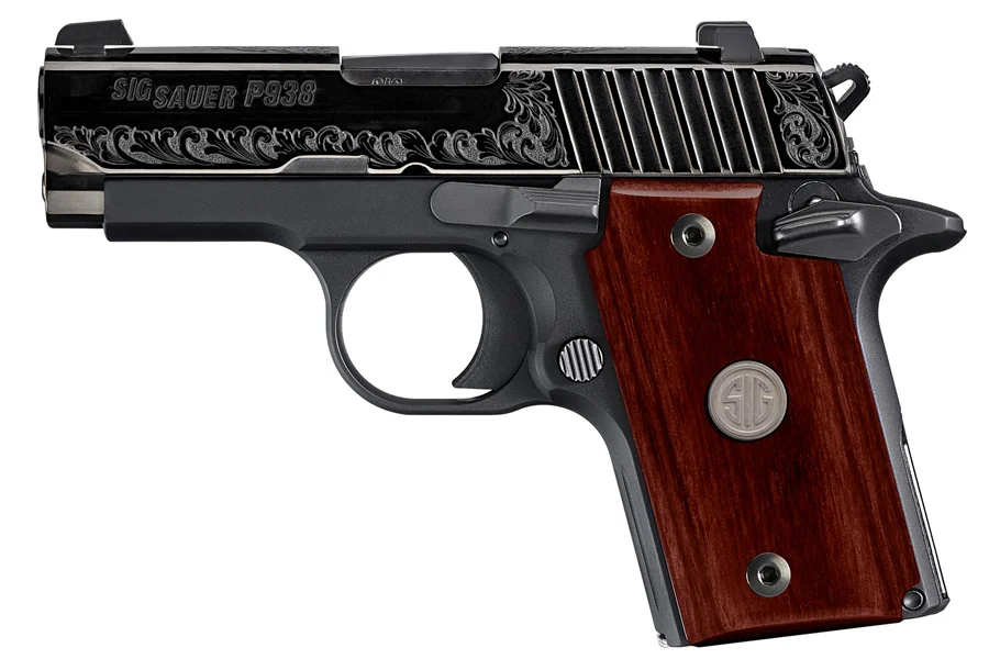 Sig Sauer P938 Engraved Rosewood 9mm Luger Carry