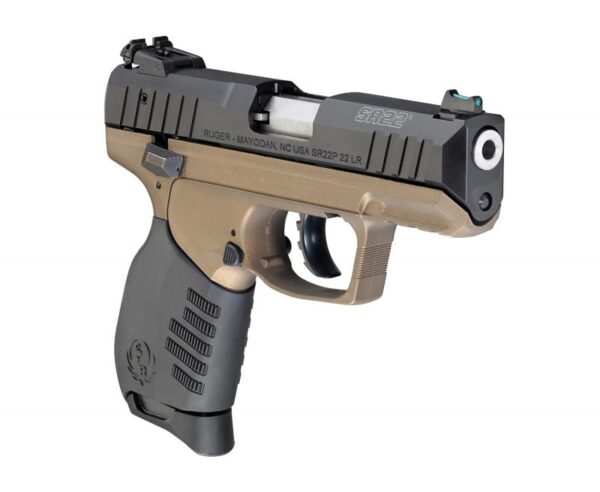 Ruger SR22 Burnt Bronze .22 LR 3.5″ Barrel 10-Rounds 3-Dot Sights
