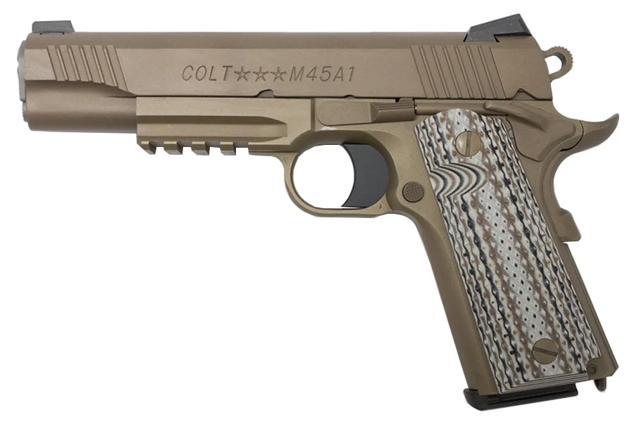 Colt M45A1 CQBP Marine 1911 .45 ACP with Desert Tan