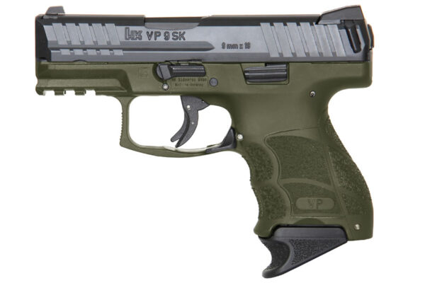 HK VP9SK 9mm Striker-Fired Pistol with OD Green Frame