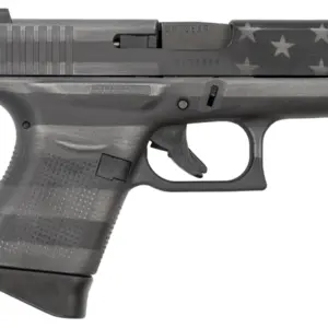 Glock 43 9mm Black AND Gray Single Stack Pistol with American Flag Slide