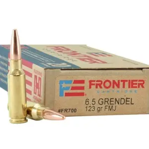 Hornady 6.5 Grendel Ammunition Frontier FR700 123 Grain Full Metal