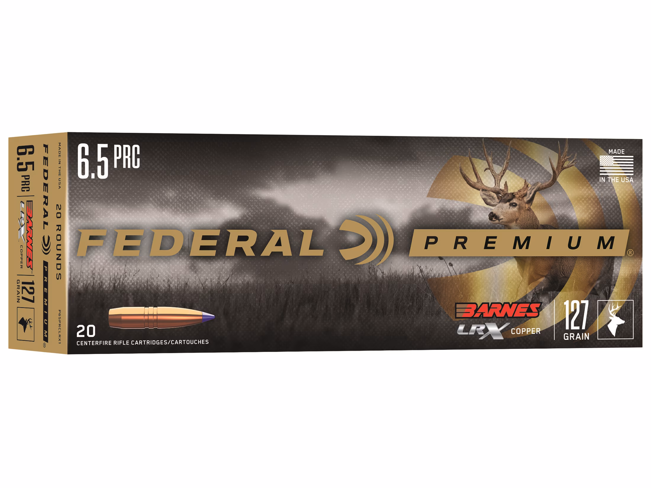 Federal Premium 6.5 PRC Ammo 127 Grain Barnes Long Range X (LRX)