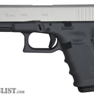 Glock 19 Gen4 9mm 15-Round Pistol with Battleship Gray