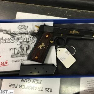 Colt Texas Longhorn Series 70 45 ACP 1911 with 24kt