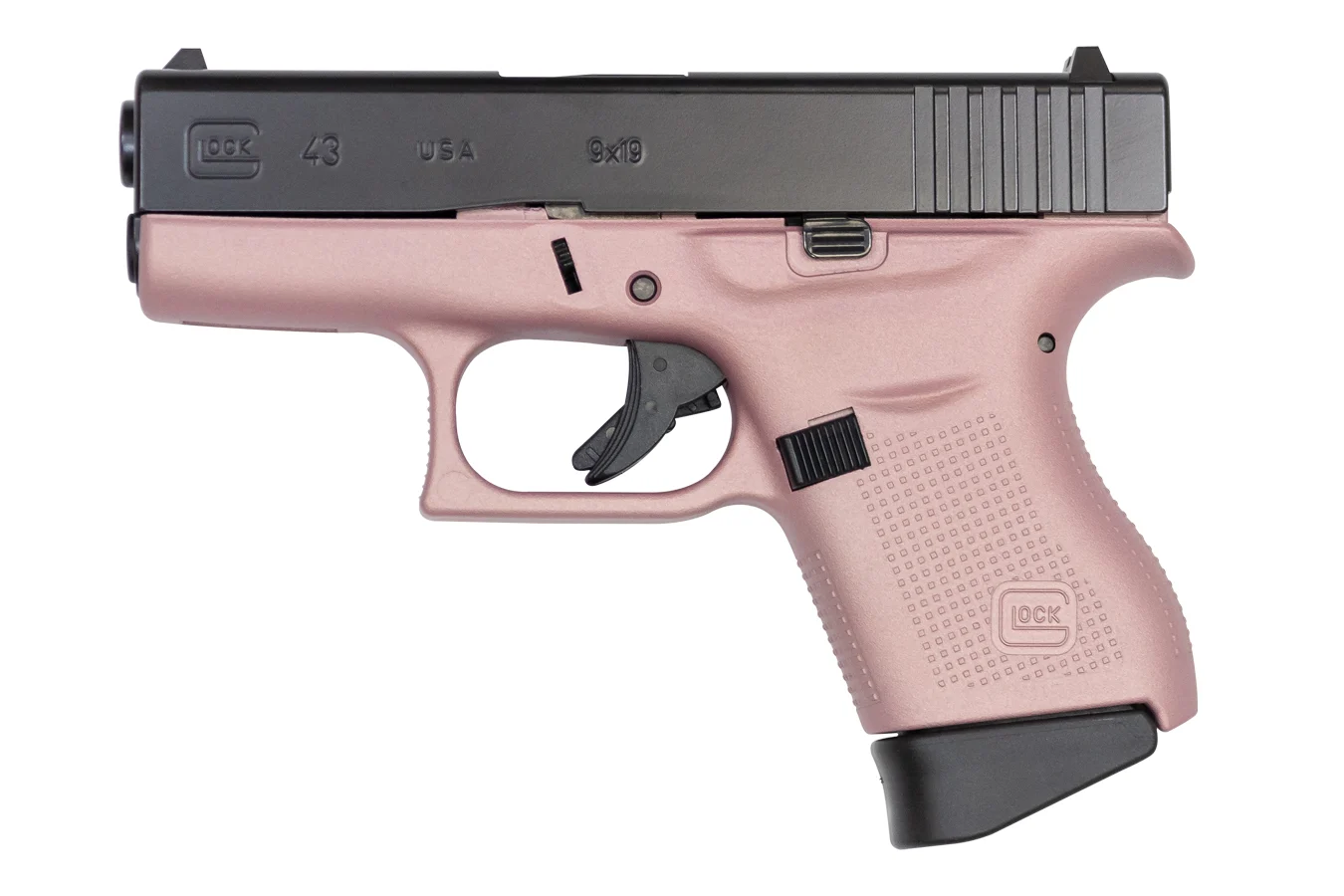 Glock 43 9mm Single Stack Pistol with Cerakote Pink