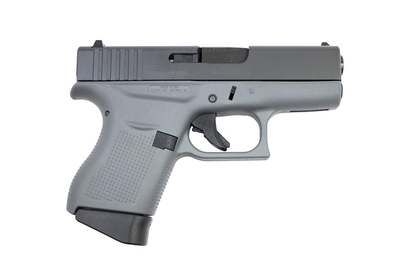 Glock 43 9mm Pistol with Cerakote Concrete Gray Frame