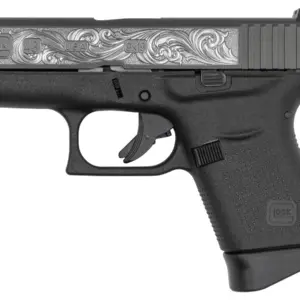 Glock 43 9mm Single Stack Pistol with Custom Engraved